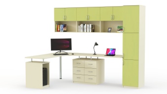 Угловой письменный стол для двоих Фреско 41 BMS для детей