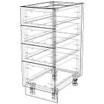 Шкаф нижний 4 ящика Лайт BMS