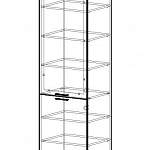 Схема сборки Шкаф пенал с 2-мя дверцами остекленный Валерий BMS