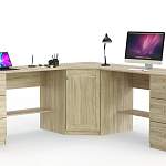 Угловой письменный стол для двоих Фреско 44 BMS - Фото 2