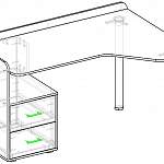 Схема сборки Компьютерный угловой стол Талин BMS
