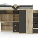 Кровать-чердак с рабочей зоной Мираж К-32 BMS - Фото 2