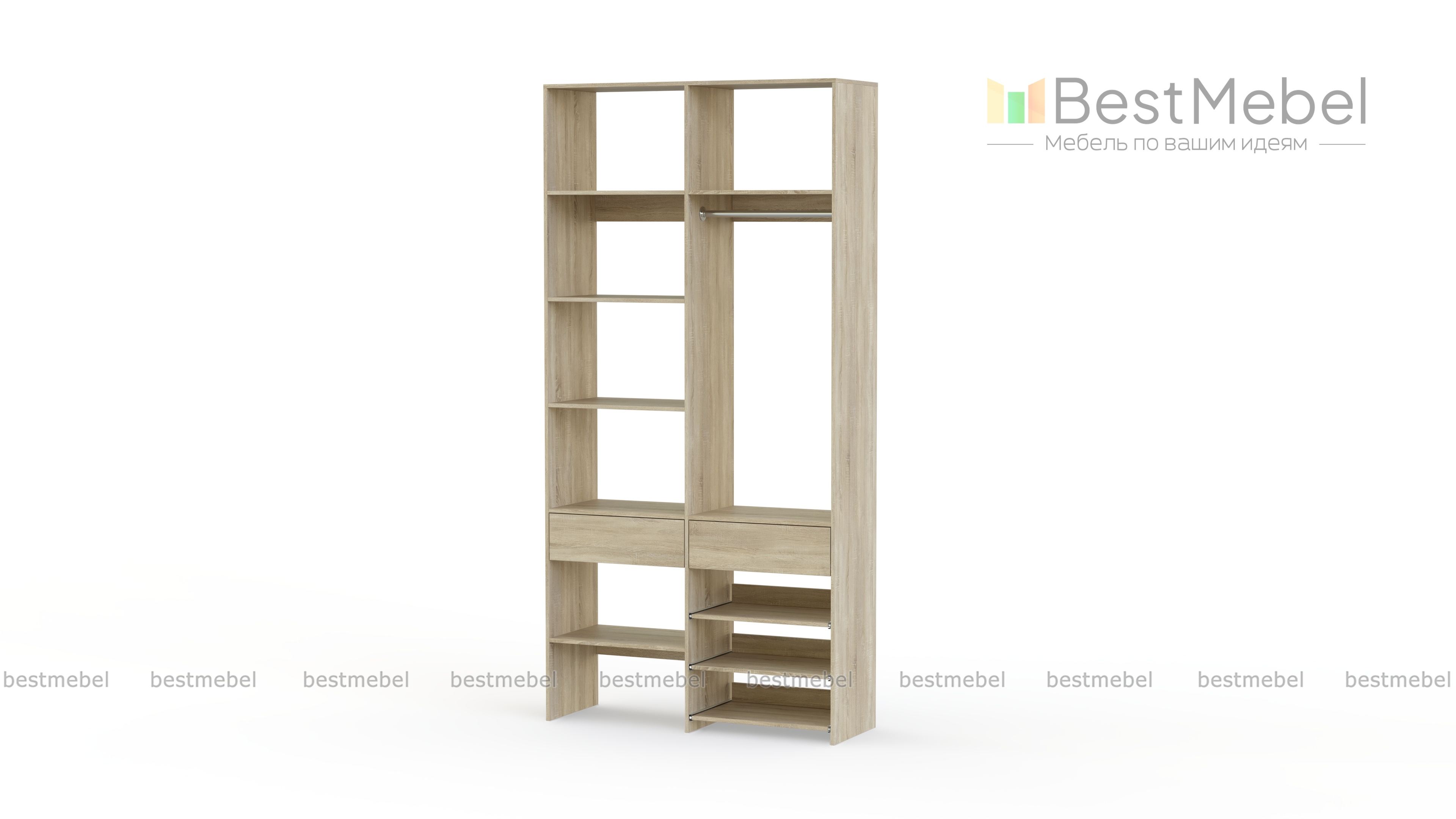 Стеллаж для одежды Мирта 81 BMS