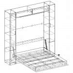 Чертеж Шкаф-кровать с диваном Хлоя 15 BMS