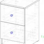 Чертеж Прикроватная тумба Виктория М BMS