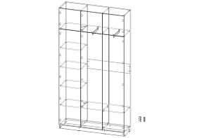 Распашной шкаф Вилета 6  (1400х2600х400)