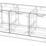 Чертеж Комод Нордли Nordli 22