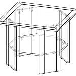 Схема сборки Стол журнальный Скандинавия BMS