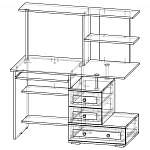 Чертеж Компьютерный стол Млайн 30 BMS