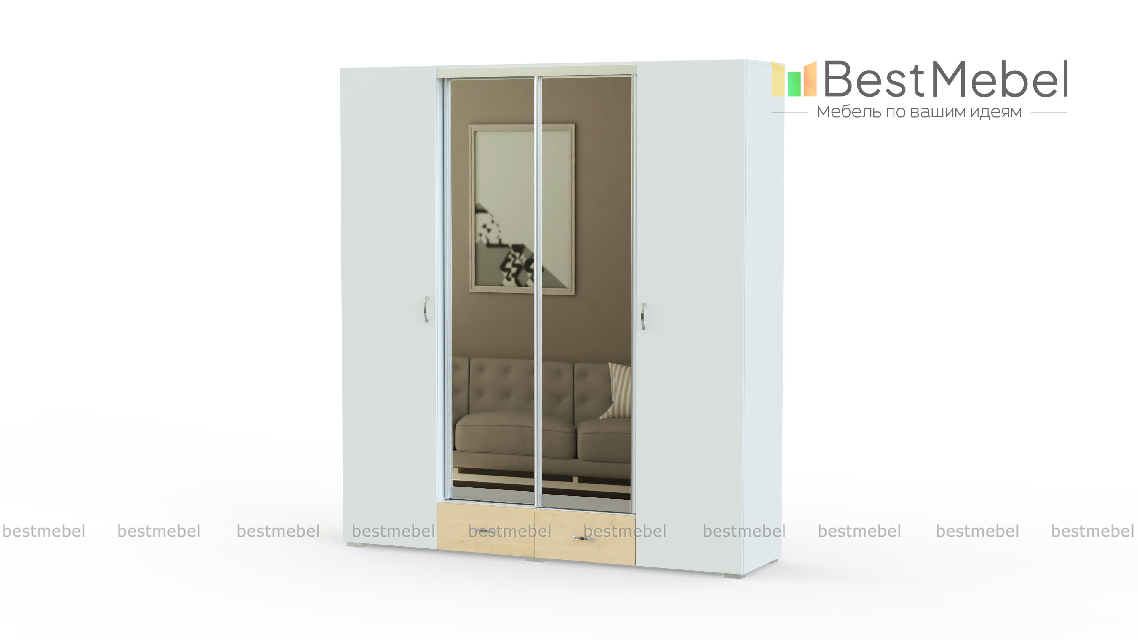 Распашной шкаф Линда-4 BMS - Фото