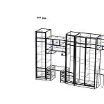 Схема сборки Стенка с зеркальным шкафом-купе Максимум-2 BMS