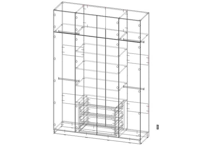 Распашной шкаф Вилета 8 (1800х2550х500)