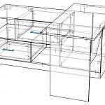 Чертеж Письменный угловой стол Стокгольм 03 BMS