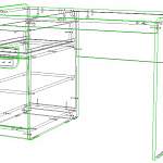 Чертеж Стол письменный для школьника Лайф-3 BMS