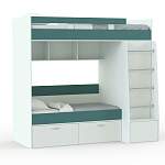 Двухъярусная кровать Белла 6 со шкафом BMS - Фото 2