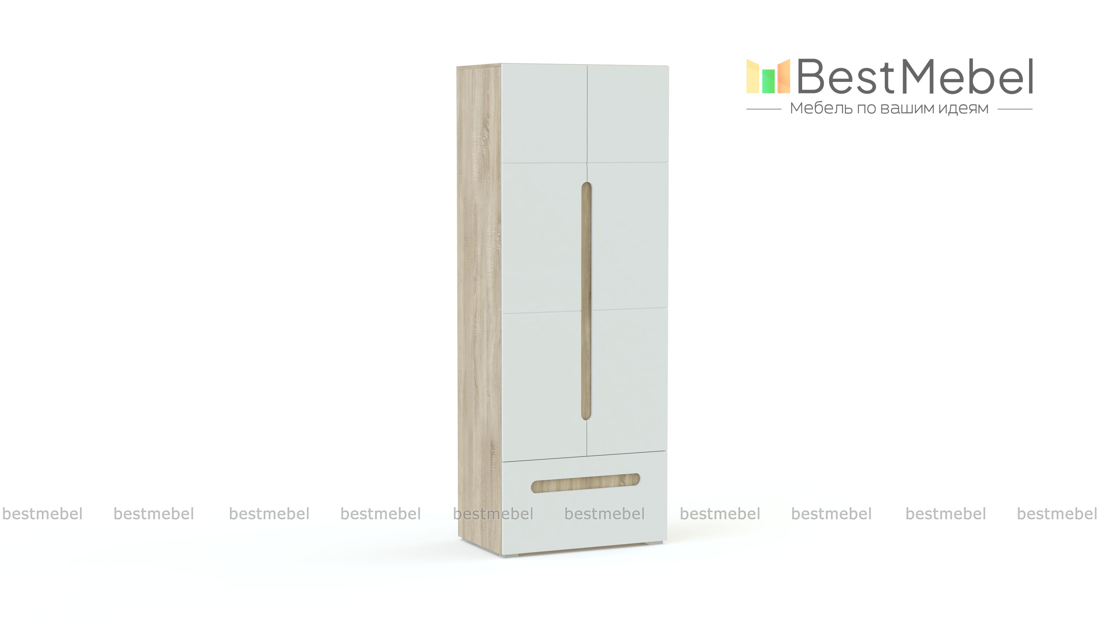 Шкаф 2-х створчатый с ящиком  Палермо BMS - Фото