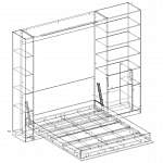 Схема сборки Шкаф-кровать с угловым диваном Джером BMS