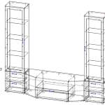 Модульная стенка в гостиную Ирис BMS