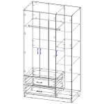 ШКАФ 3.2 Шатурский BMS (Платье - Белье)