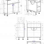 Схема сборки Тумба в ванную комнату Стелл 14 BMS