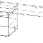 Чертеж Письменный стол Пьеро BMS