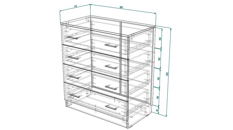 Комод (800х900х450)